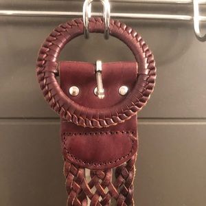 Brown braid belt